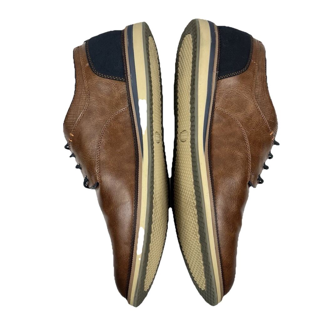 Sonoma Mens Dress Shoes Ortholite‎ Eco Sz 11.5 Brown Navy Preppy College Classic - Picture 5 of 10